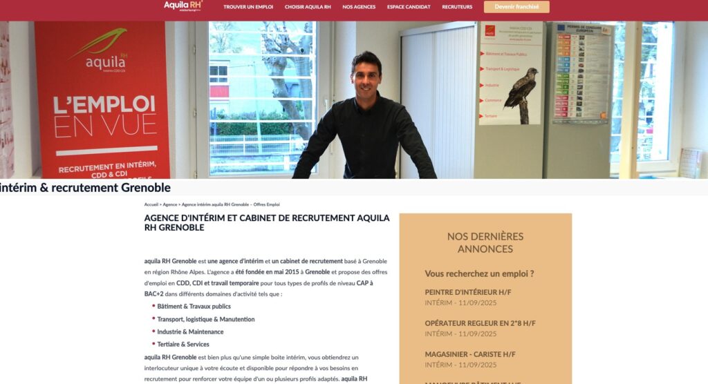aquila RH Grenoble : votre agence intérim et cabinet de recrutement en Rhône-Alpes