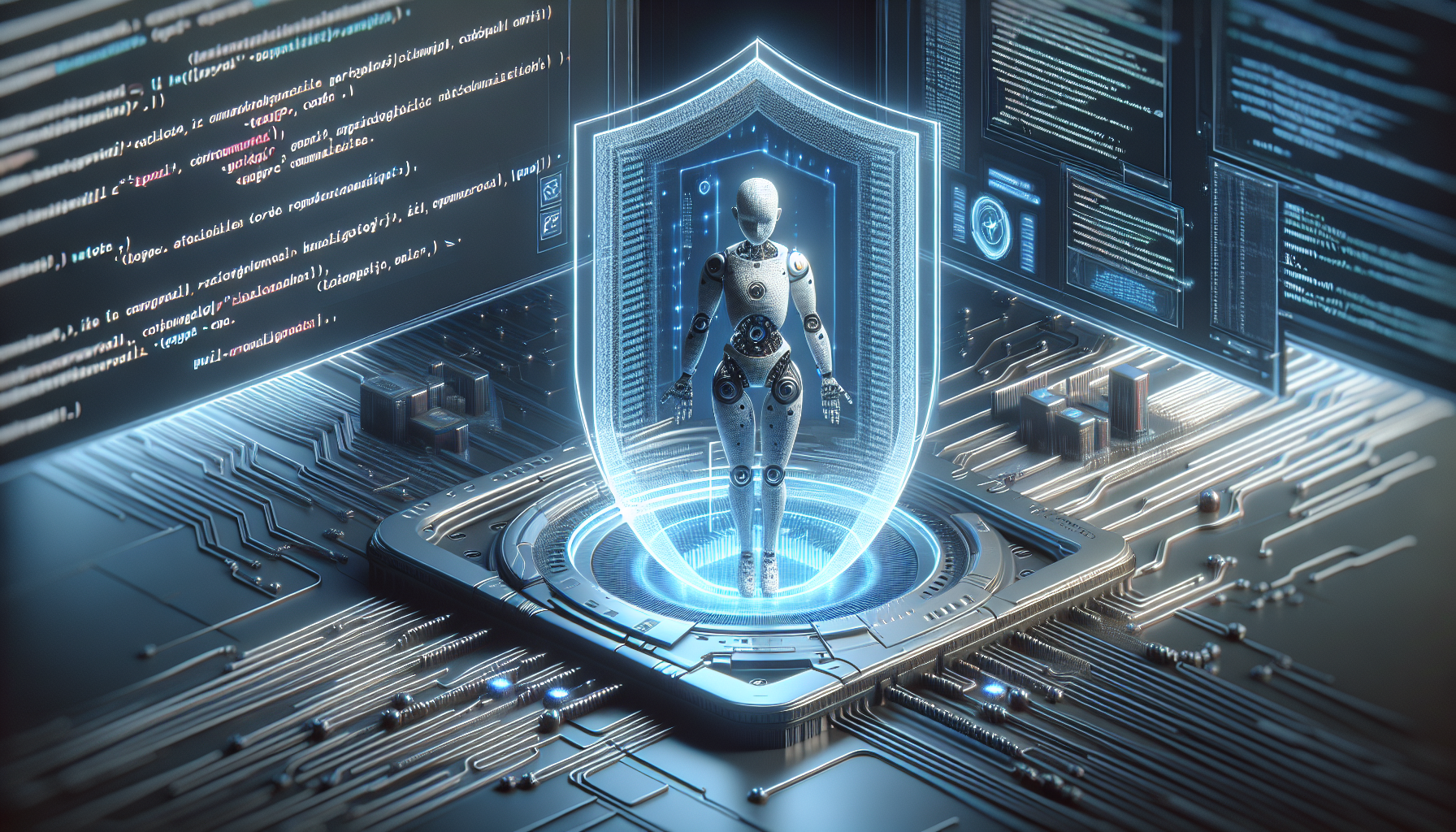 Image générée par DALL-E pour : Chatgpt et openai codex : l’ia qui protège votre code Chatgpt et openai codex : l'ia qui protège votre code