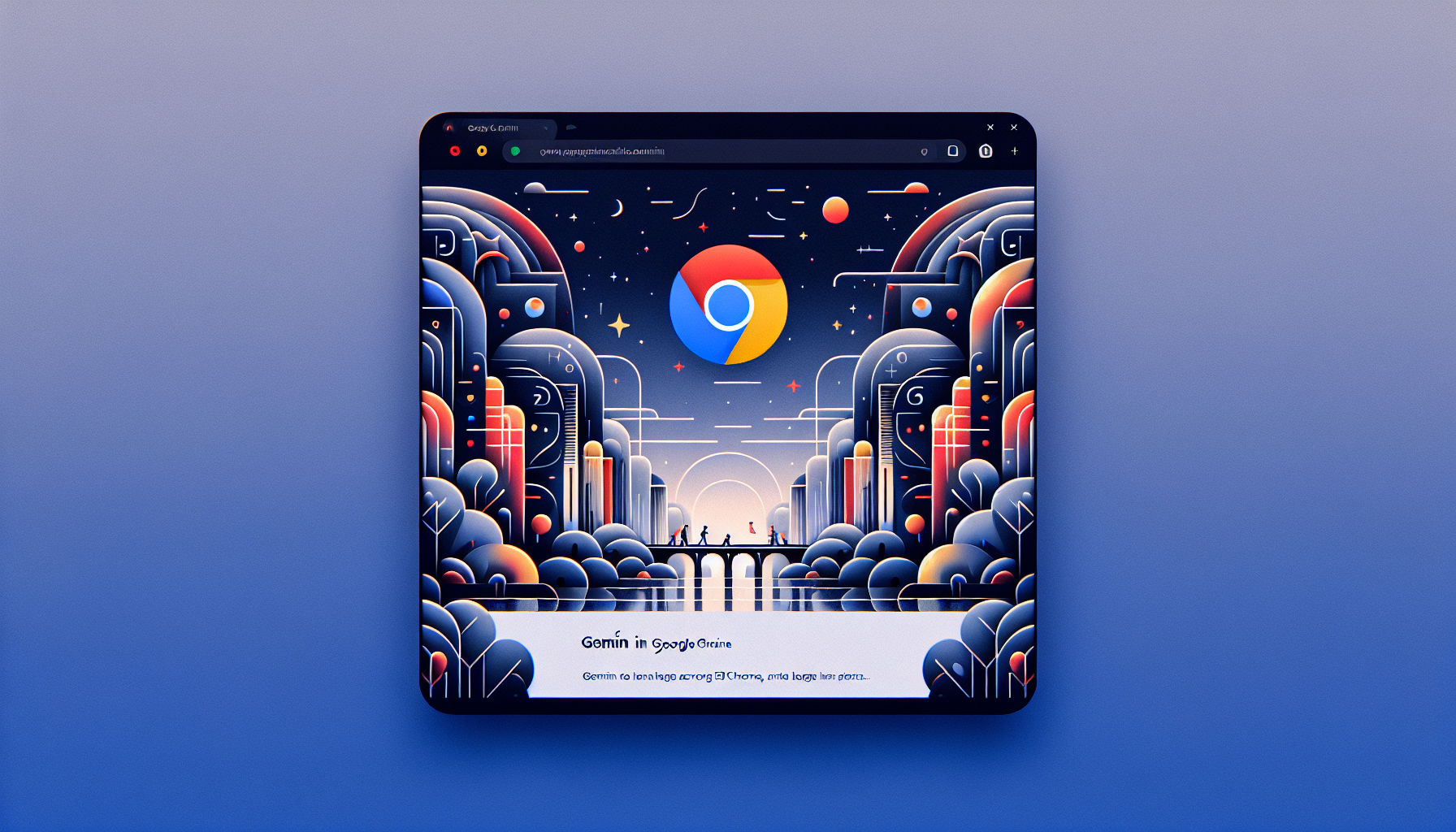 Image générée par DALL-E pour : Google chrome intègre gemini en 50 langues dont le français Google chrome intègre gemini en 50 langues dont le français