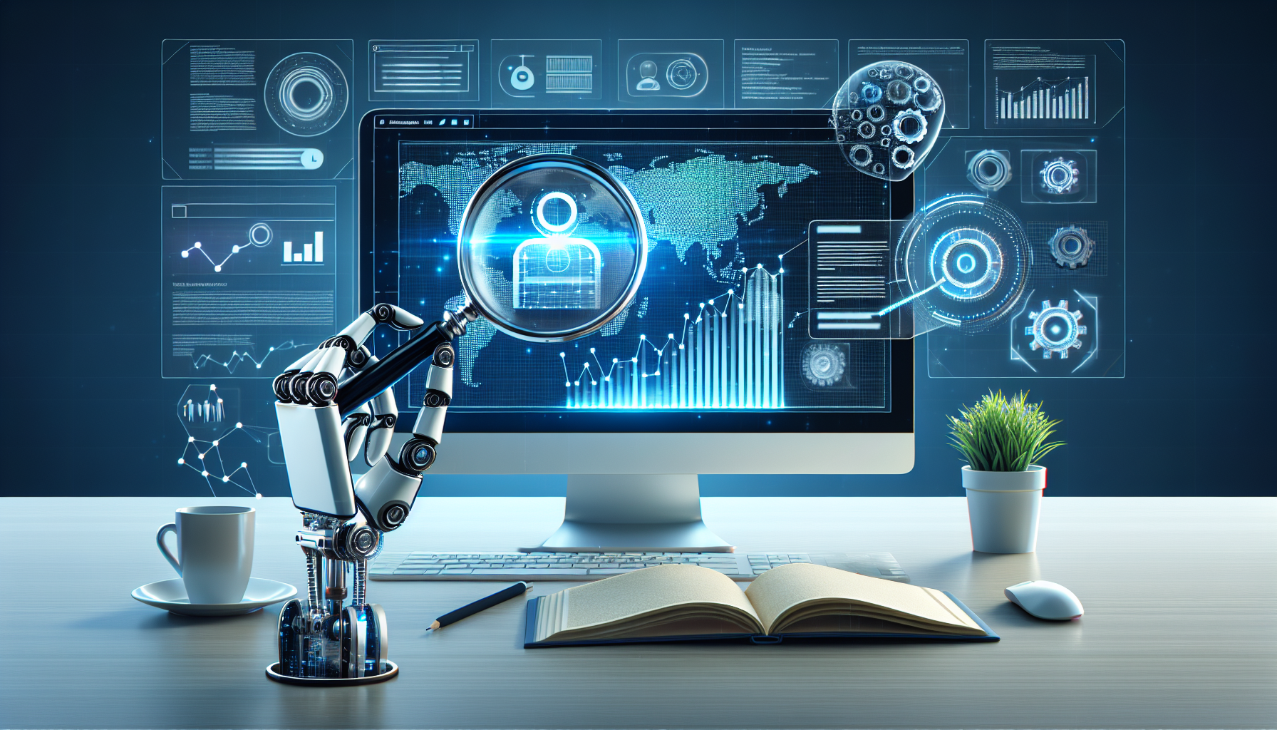 Image générée par DALL-E pour : Comment l’ia transforme le trafic seo et le référencement naturel Comment l'ia transforme le trafic seo et le référencement naturel