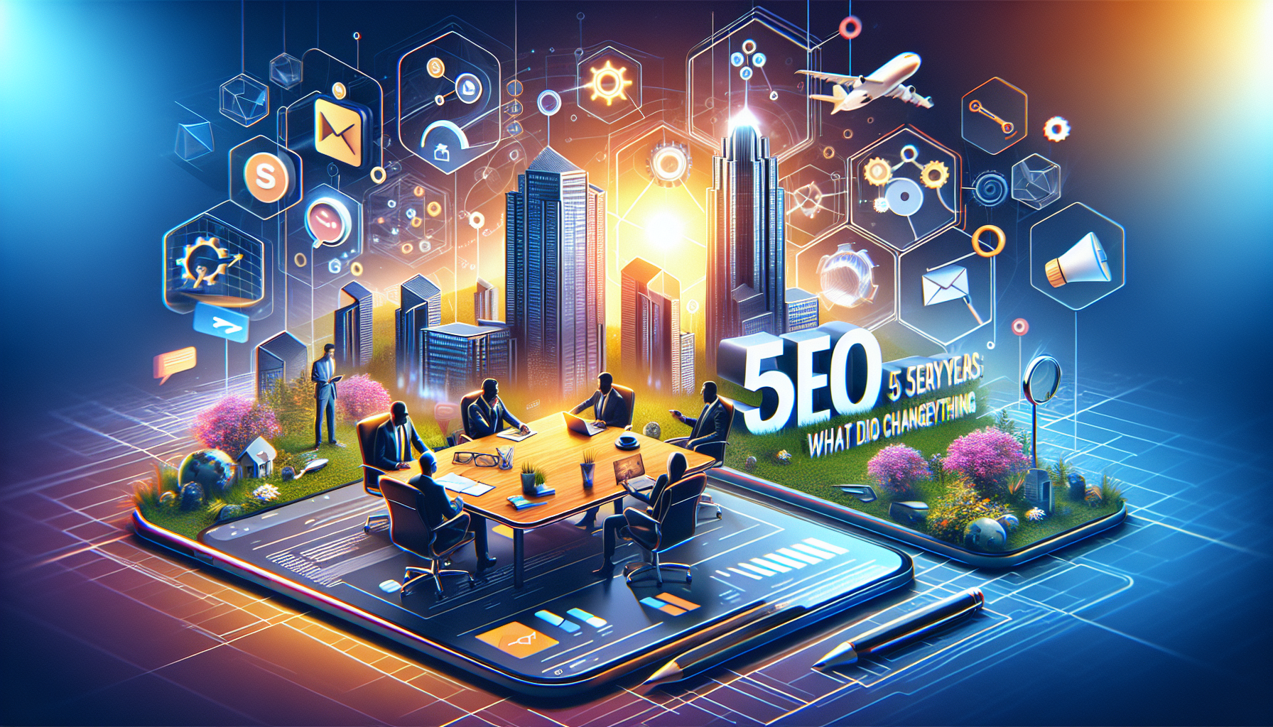 Image générée par DALL-E pour : Le seo dans 5 ans : ce qui va tout changer Le seo dans 5 ans : ce qui va tout changer