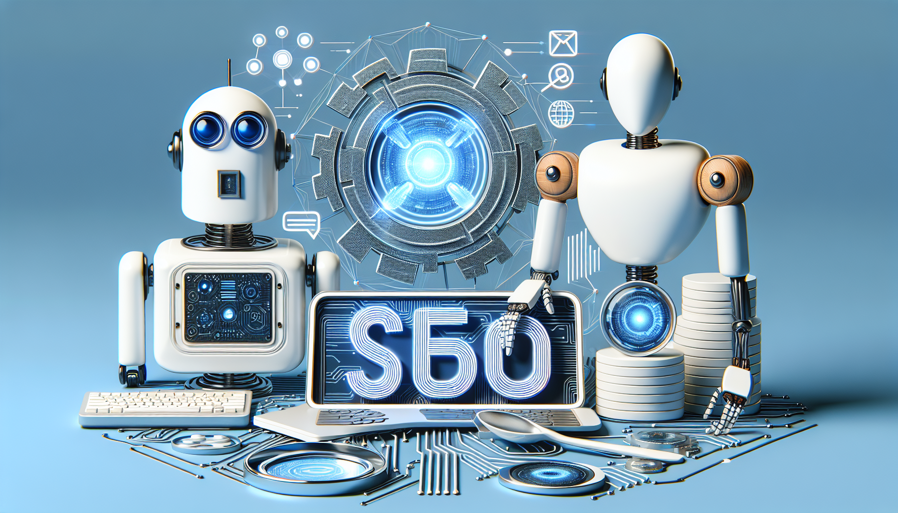 Image générée par DALL-E pour : Les chatbots ia vont-ils révolutionner le référencement seo ? Les chatbots ia vont-ils révolutionner le référencement seo ?