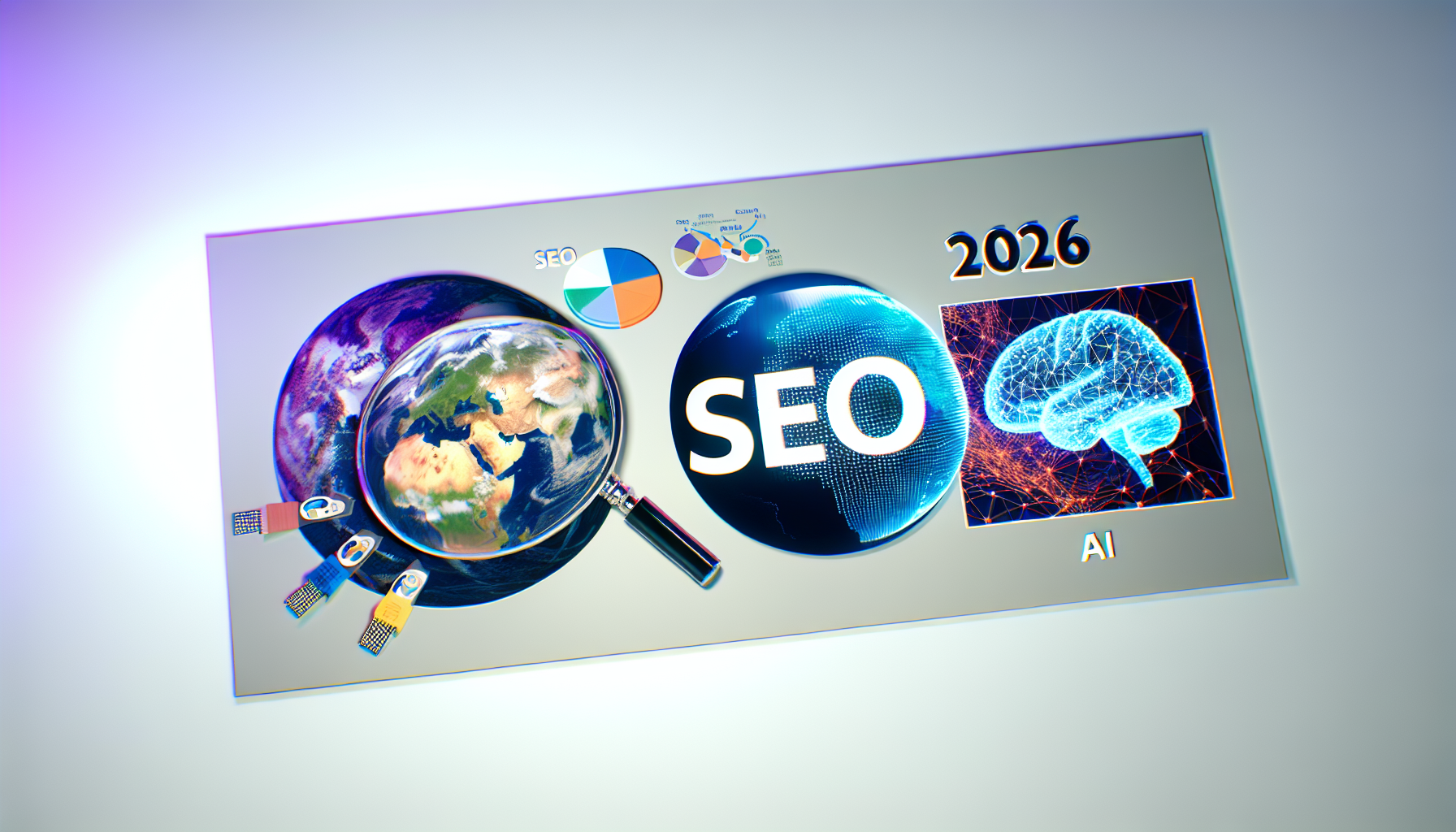 Image générée par DALL-E pour : Rédige moi un article sur l’avenir du SEO face au GEO et à l’intelligence artificielle en 2026, enjeux, problématiques, avantages pour les entreprises SEO vs GEO et IA en 2026 : enjeux stratégiques pour les entreprises face aux nouvelles tendances du référencement