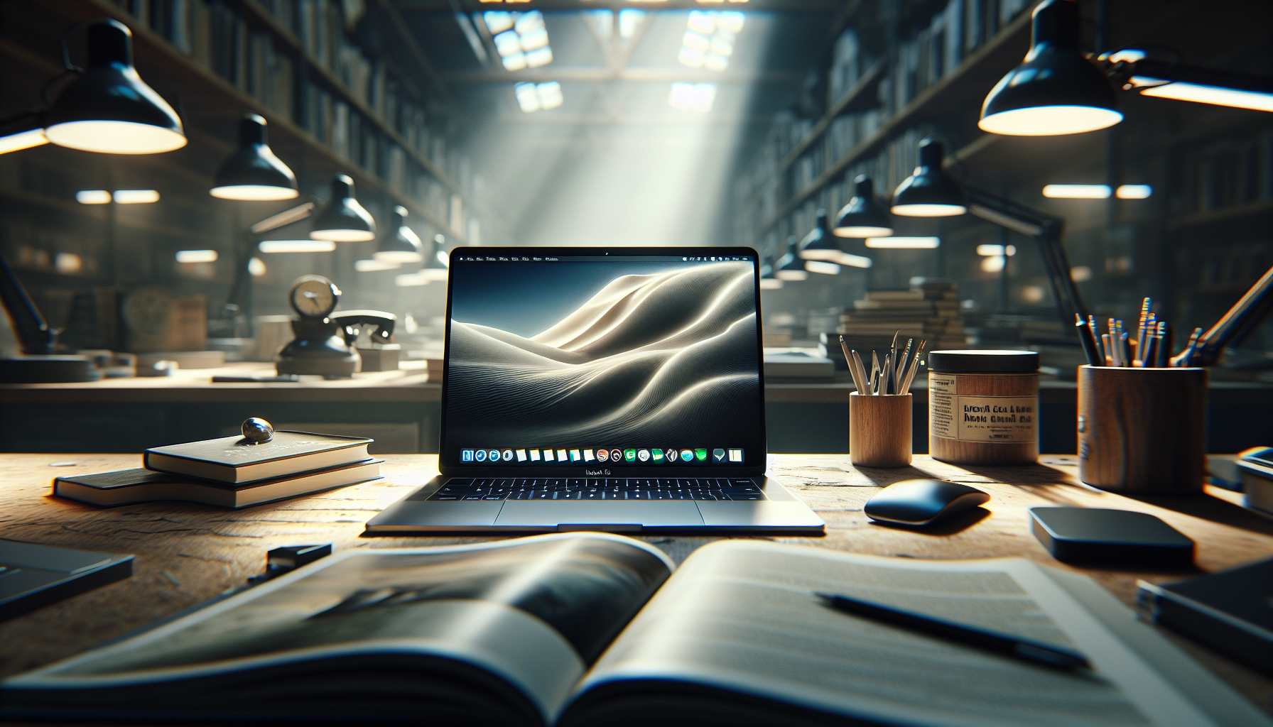 Image générée par DALL-E pour : Macbook air m5 : apple améliore tout sans changer l’essentiel MacBook Air M5 Apple avec puce M5 sur fond épuré design fin et élégant